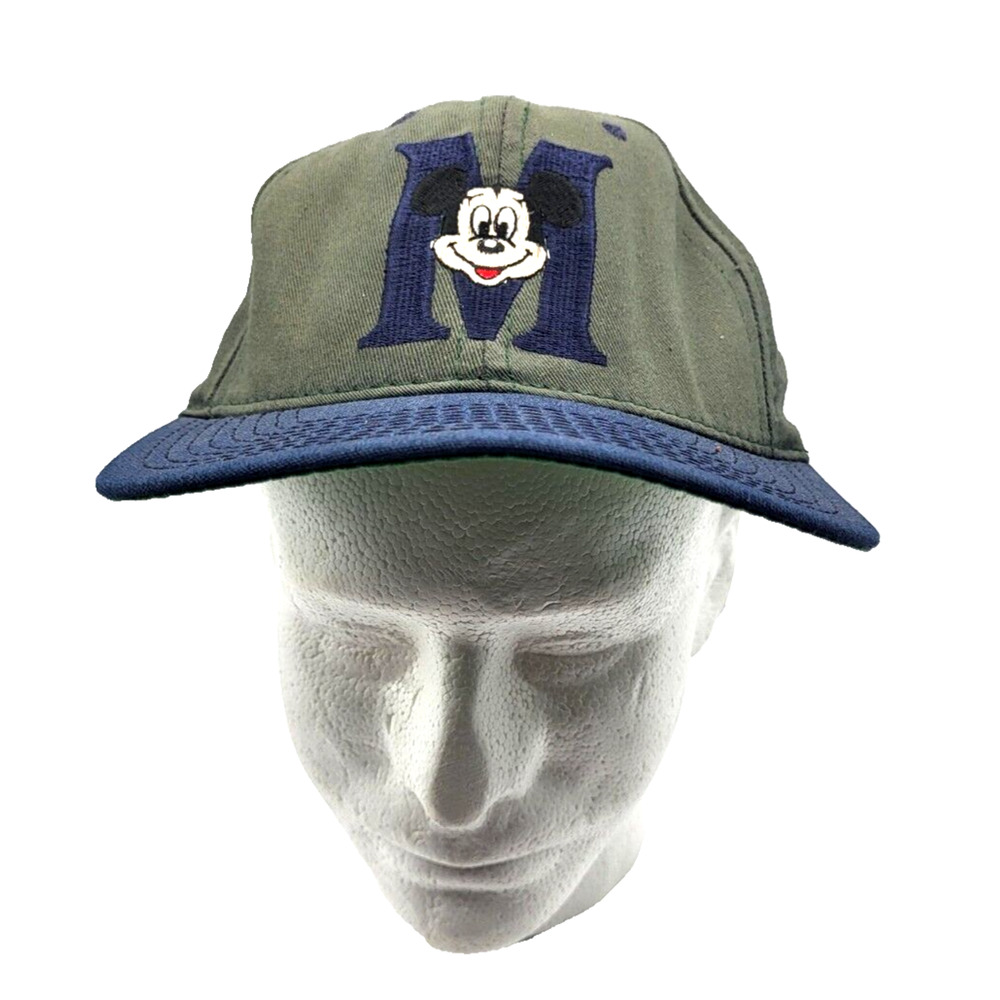 Vintage Mickey Mouse Snapback Cap Disney Goofy's Hat Co. Green & Blue One Size